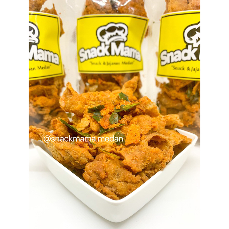 

[500GR] KERIPIK KULIT AYAM CRISPY PEDAS DAUN JERUK | SNACKMAMA