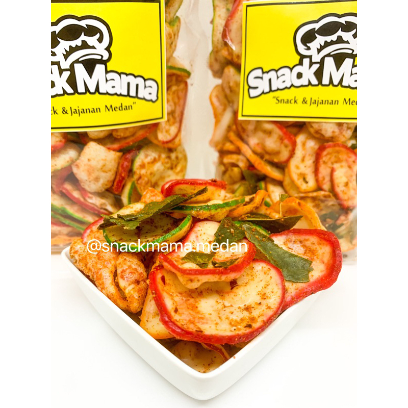 

KERUPUK SEBLAK KENCUR PEDAS DAUN JERUK 100GR | SNACKMAMA