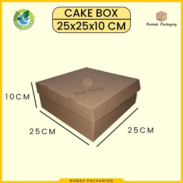 

KARDUS CAKE BOX / KOTAK KUE Uk. 25x25x10 CM