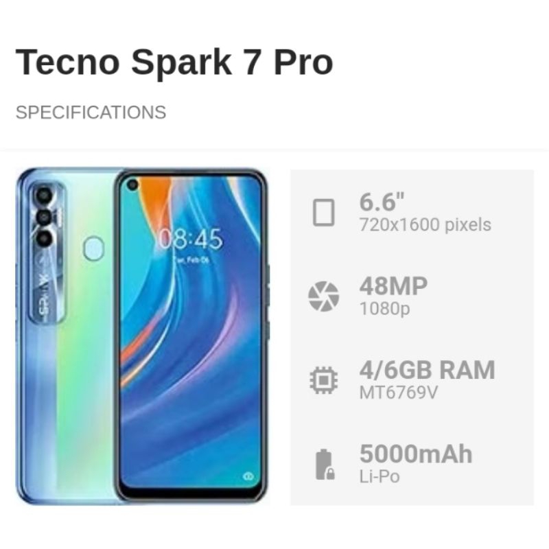 tecno spark 7 pro