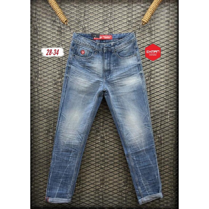 EXMAN//celana panjang pria slimfit //celana panjang pria original 100%//Exman Denim Original