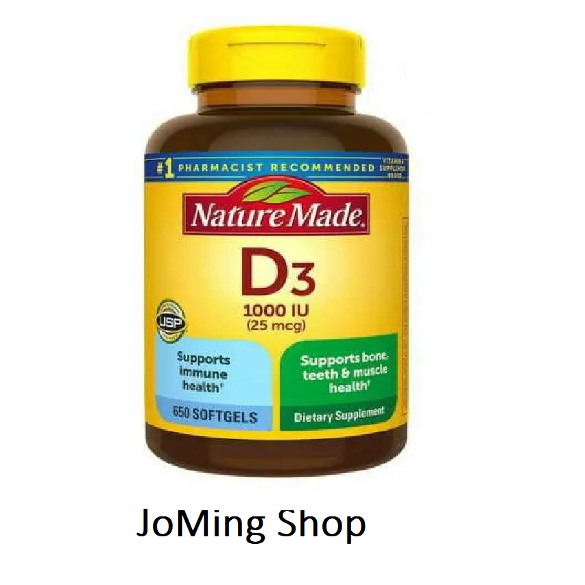 NATURE MADE D3 1000 IU 25MCG ISI 650 - NATURE MADE VITAMIN D isi 650 softgels