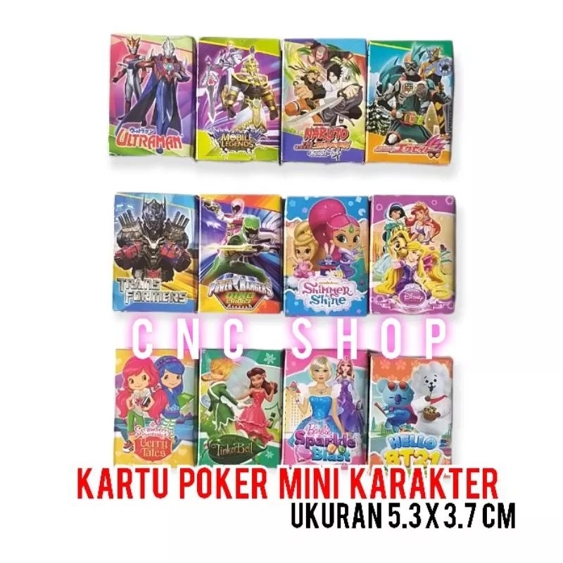 Kartu Remi/Poker Mini Karakter Cewe Cowo Bagus