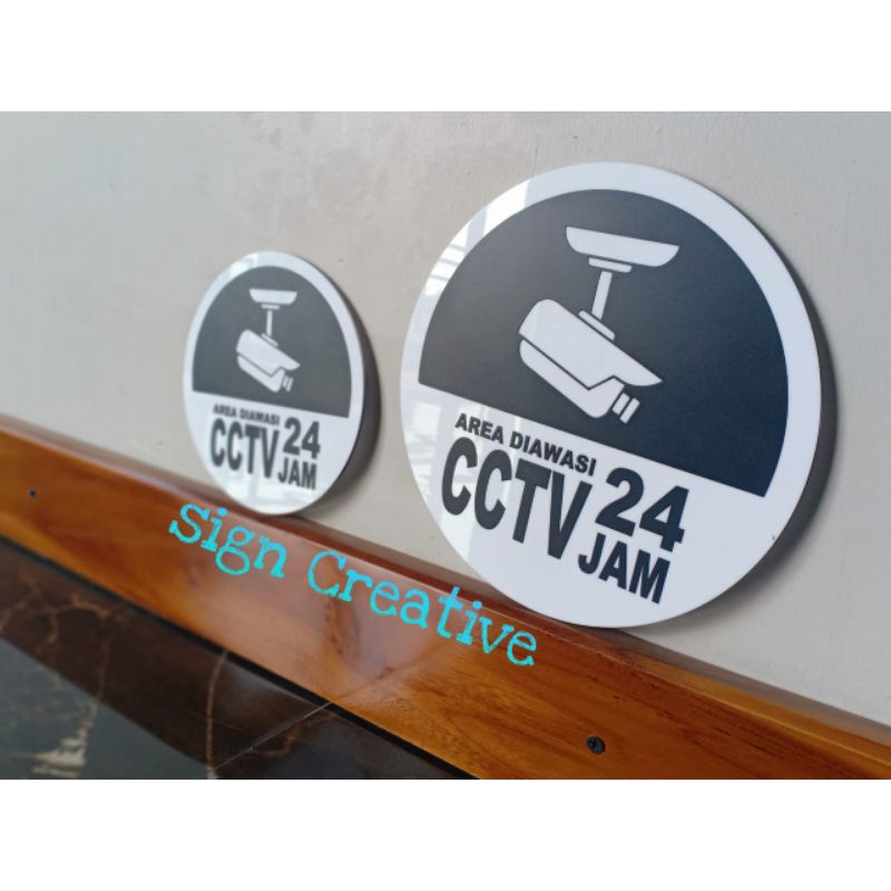 

sign penanda area di awasi cctv AKRILIK