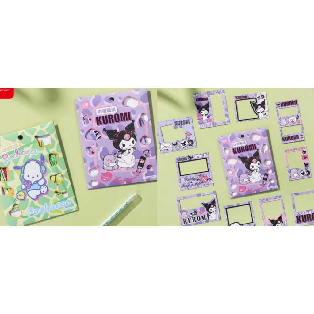 

STIKER FRAME MOTIF ANIMAL KUROMI POCHA