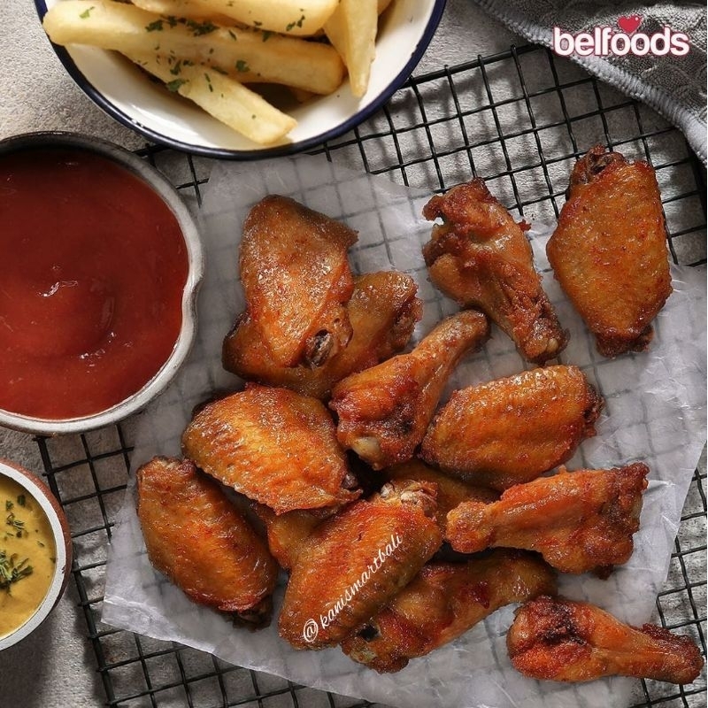 

Belfoods chicken spicy wings favorite / belfood ayam sayap berbumbu / favorit tidak pedas