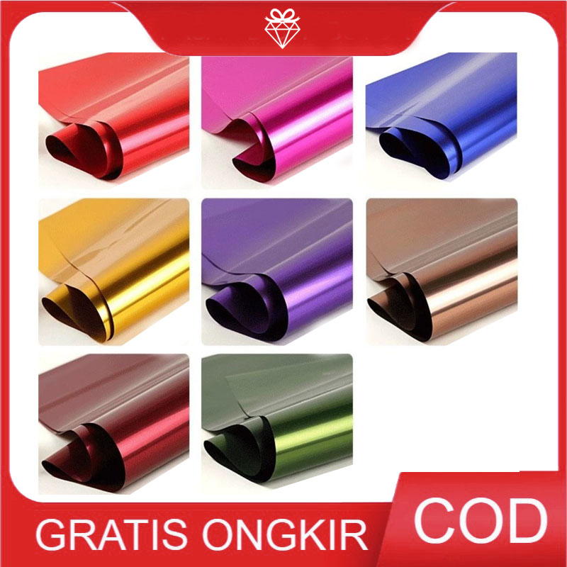 

20 LEMBAR Korean Wrapping Metalik - Kertas buket bunga kerajinan W005