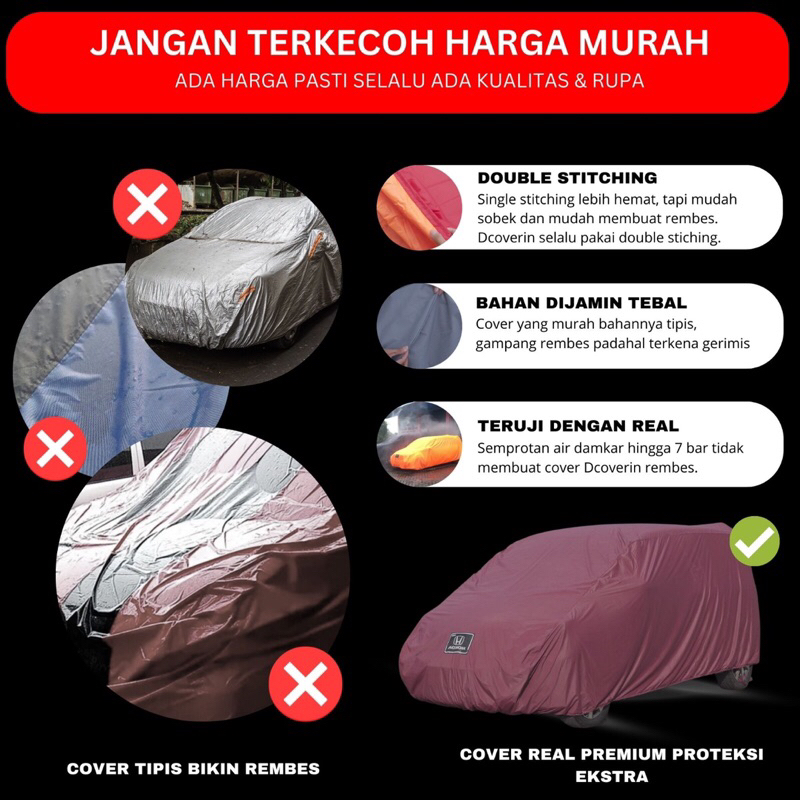 Mikhaeladsport DCoverin - Full Outdoor Spunbond 2 Lembar Bahan Cover Mobil Outdoor Waterproof Tahan
