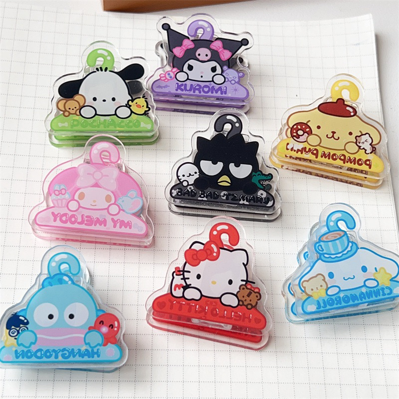 

ST39 Penjepit Klip Kertas Dokumen sanrio Hello Kitty / Cinnamonroll My melody PomPompurin / Transparant paper clip bening