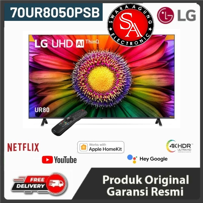Led UHD 4K Smart TV 70 Inch LG Type : 70UR8050 (Khusus Medan)