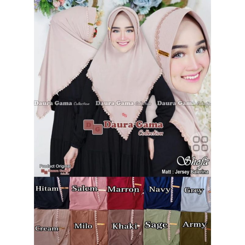 hijab instan pad shofa dauragama jilbab instan sofa dauragama jilbab pad bergo pad instan pad daurag