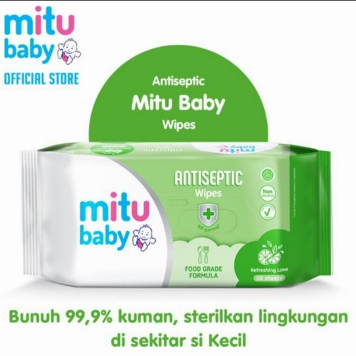 Mitu Baby Antiseptic Wipes Food Grade Tisu Basah Bayi Antiseptik