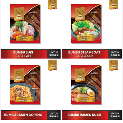 

KOKI JEMPOL KUAH TOMYUM KUAH STEAMBOAT KUAH SUKI KUAH RAMEN KEMASAN 60GR