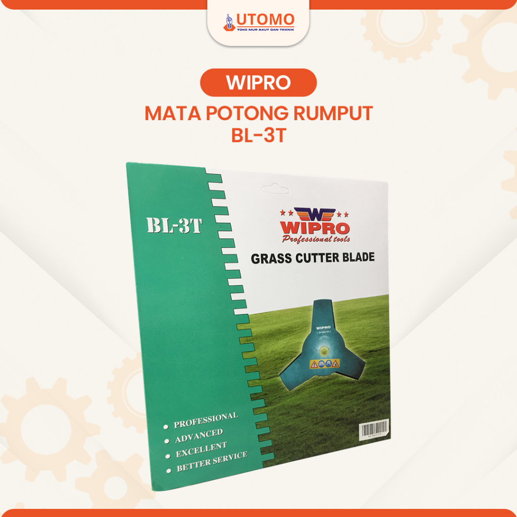 WIPRO BL-3T Mata Potong Rumput Gendong 2tak 328 Pisau Mesin Potong Rumput