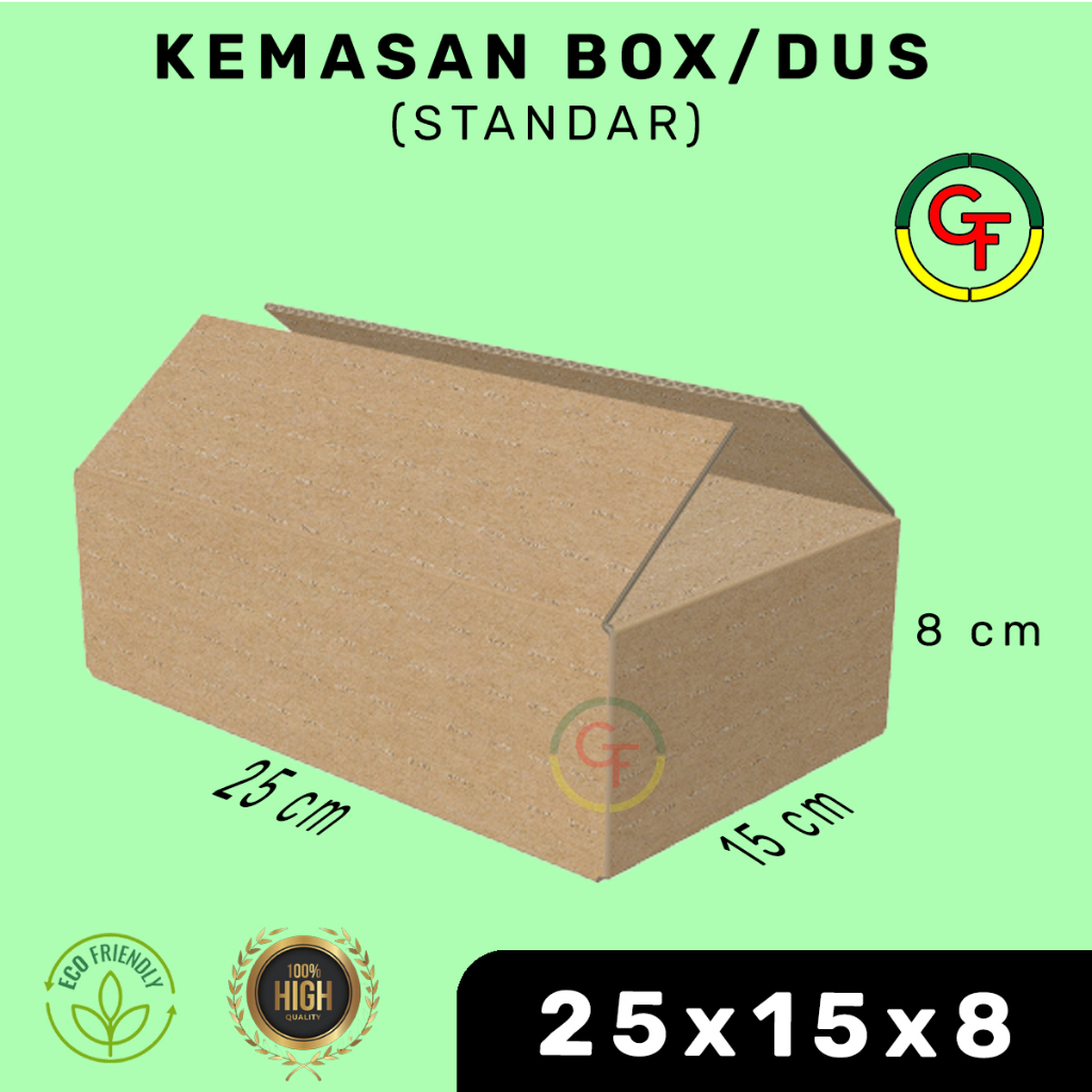 

Kardus Box Karton Kotak Dus Packing Polos 25x15x8 cm