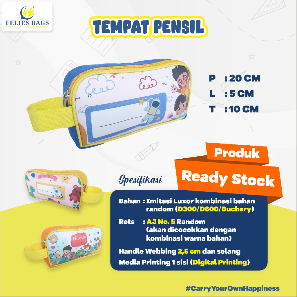 

Tempat Pensil Anak Karakter Lucu / Pencil Case / Kotak Pensil Ready Stock