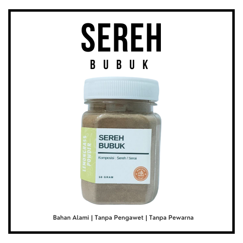 

SERAI BUBUK SEREH BUBUK MURNI LEMONGRASS POWDER BUMBU MASAK / Minuman