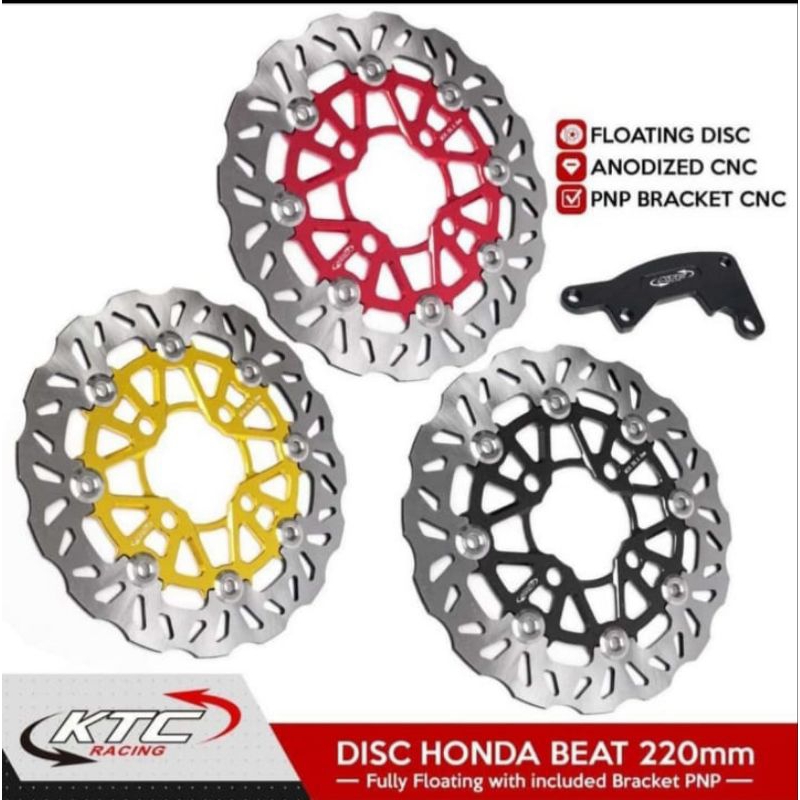 Disc brake ktc Racing 220mm piringan cakram depan Ktc disc ktc beat Scoopy genio