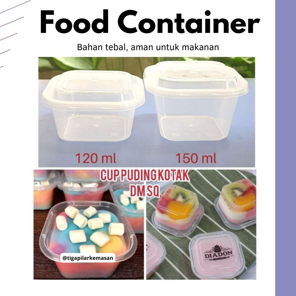 cup puding mini/thinwall 150ml dan 120ml/thinwall puding/thinwall petak
