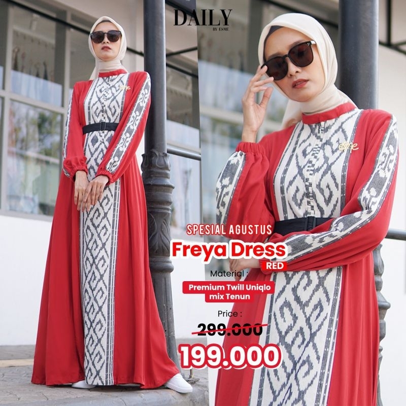 (COD) New Gamis Daily Freya by Esme Fashion