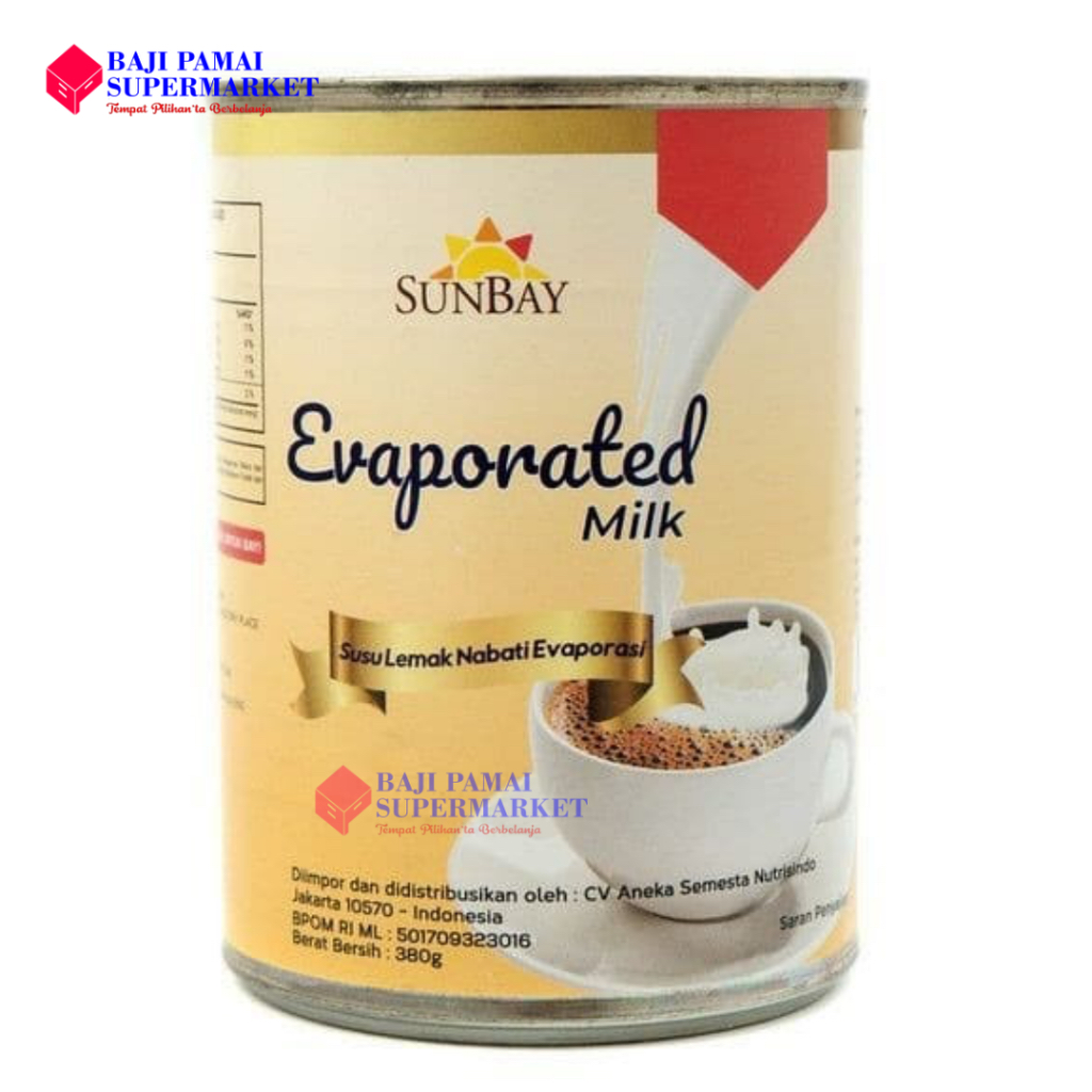 

Sunbay Evaporated Milk 380 gr Susu Lemak Nabati Evaporasi