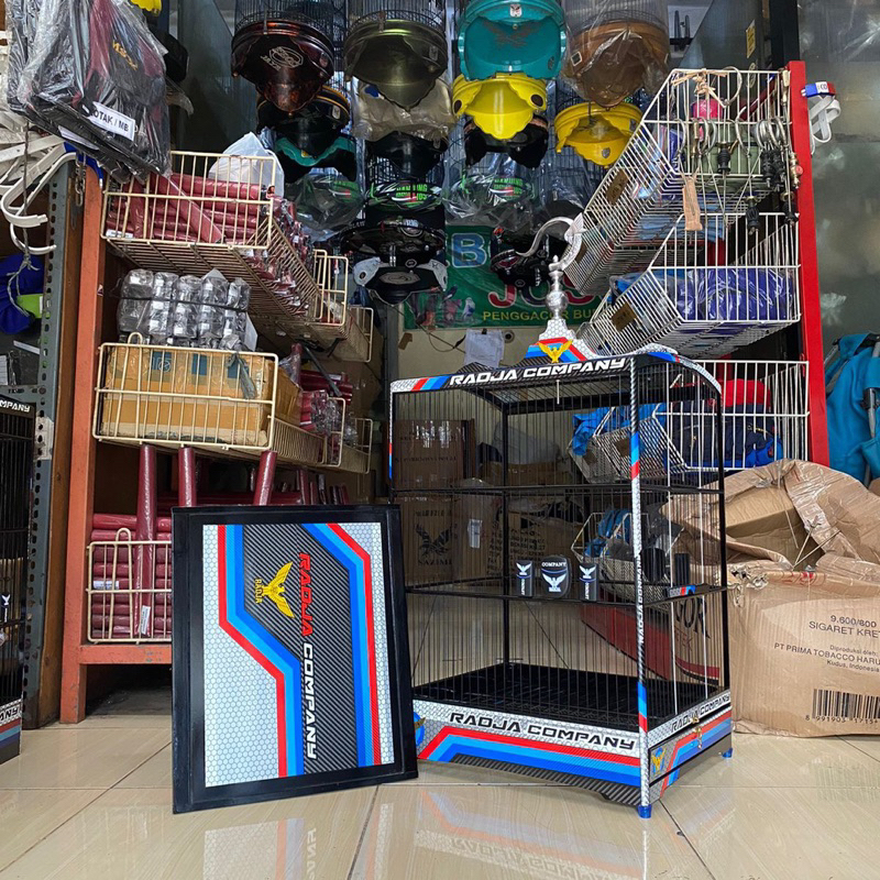 SANGKAR KANDANG KOTAK RADJA COMPANY RMI DECAL RUJI FIBER NO 1 DAN 2