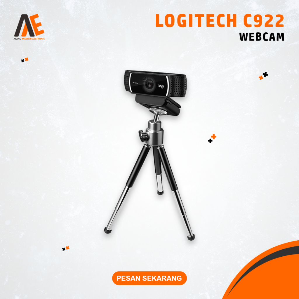 Web Cam Logitech C922 Full HD 1080P Webcam Komputer PC Laptop