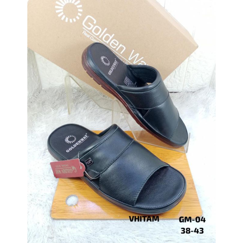 sandal kulit pria golden way GM-04