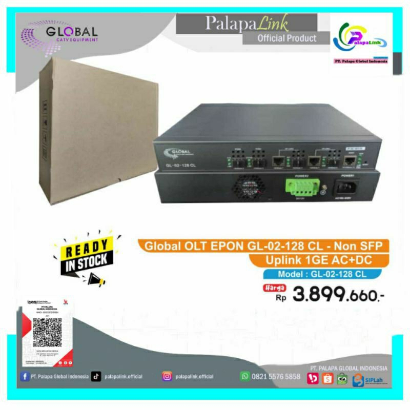 Global OLT EPON GL-02-128 CL - Non SFP
