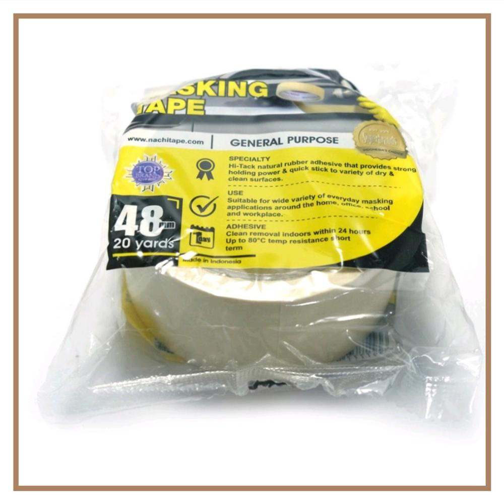 

Isolasi Kertas / Masking Tape Nachi 48 mm x 20 yard dan 24 mm x 20 yard