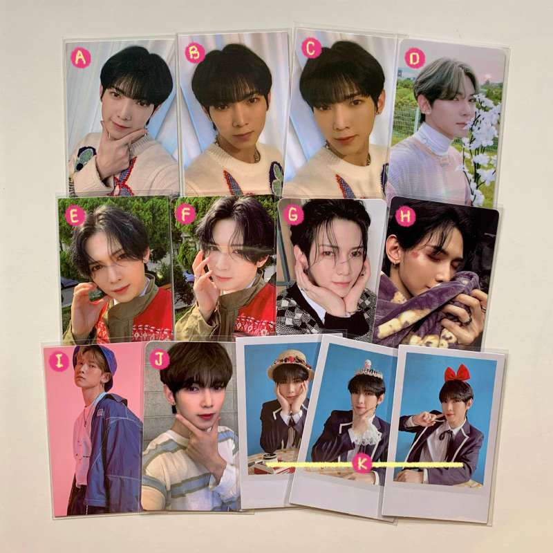 official photocard yeosang ateez pc album bene benefit polaroid