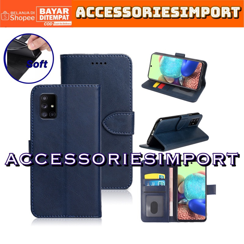 LEATHER FLIP CASE WALLET VIVO IQOO 7ZX Z7 Y02 Y02T Y01A Y02S Y16 Y22 Y35 2022 V27 V27E V25E V25 / FL