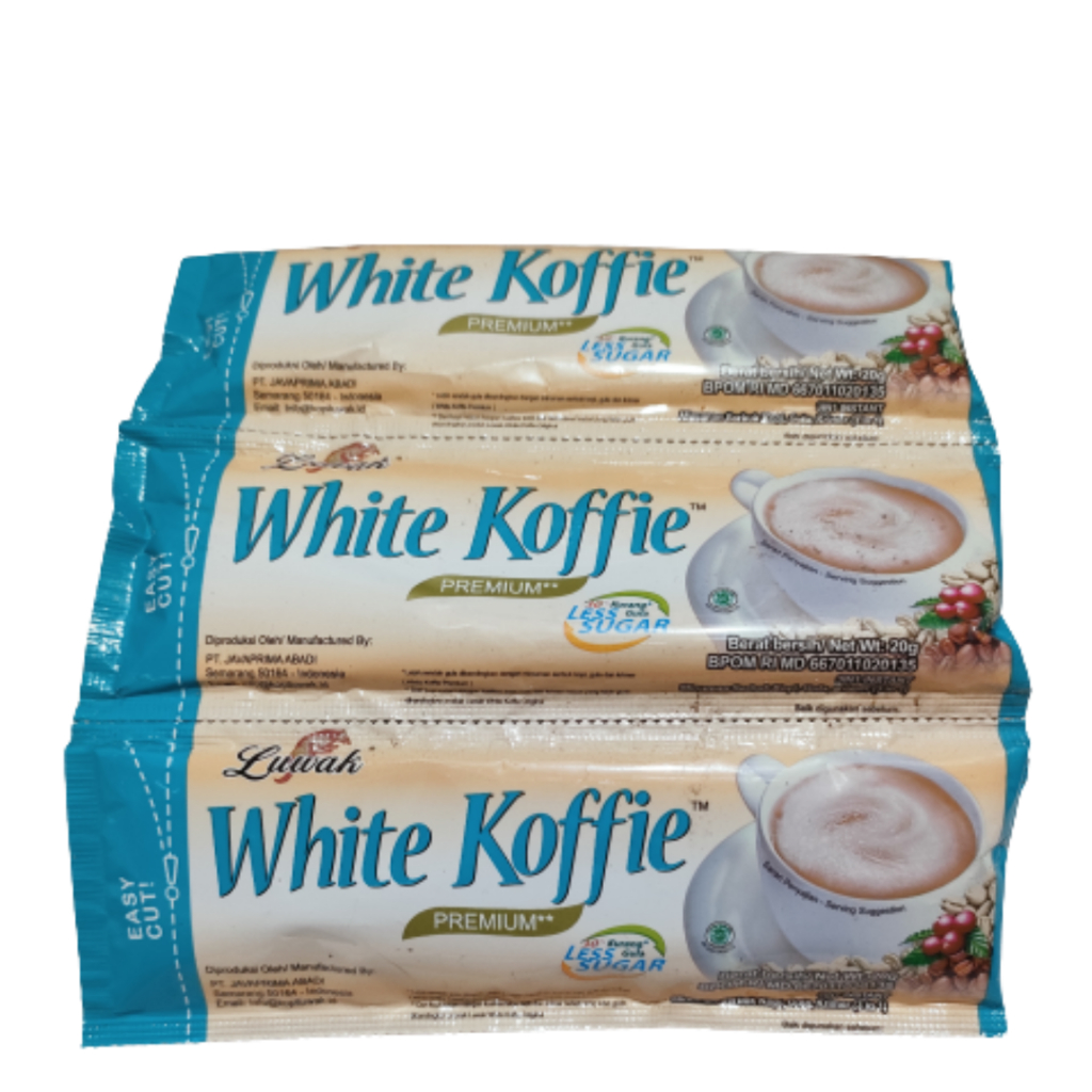 

LUWAK WHITE COFFE LESS SUGAR 10SCTX20GR