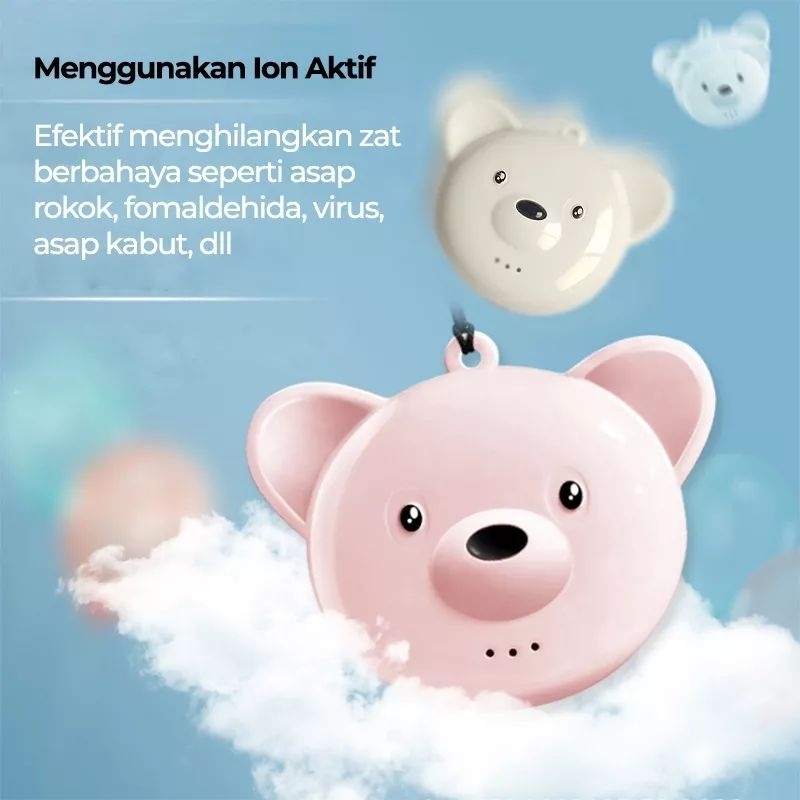 KALUNG AIR PURIFIER ANAK KARAKTER BEAR WARNA WARNI IMUT LUCU GEMOY STERILIZER UDARA UNTUK ANAK ANAK
