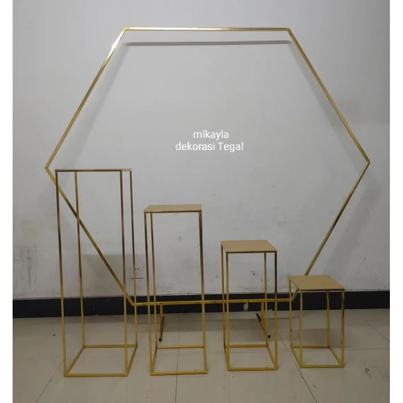 Paket backdrop + 4 Bokor beranak atas tutup