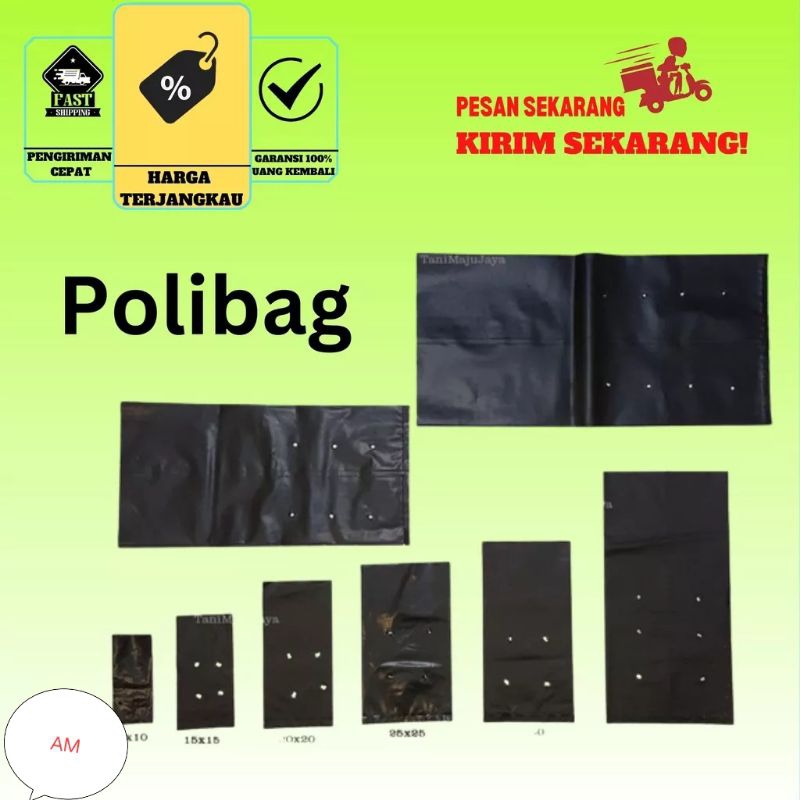 Polibag Polybag Polibek Kantong Hitam Tanaman berbagai ukuran