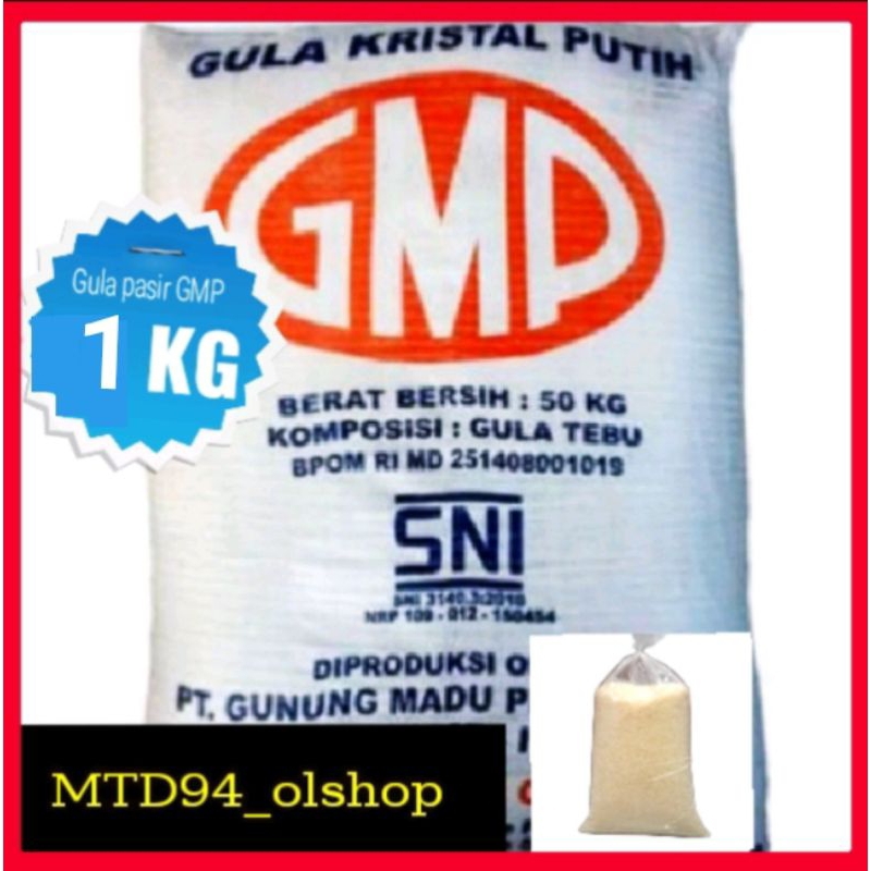 

Gula pasir manis GMP kemasan 1KG berkualitas