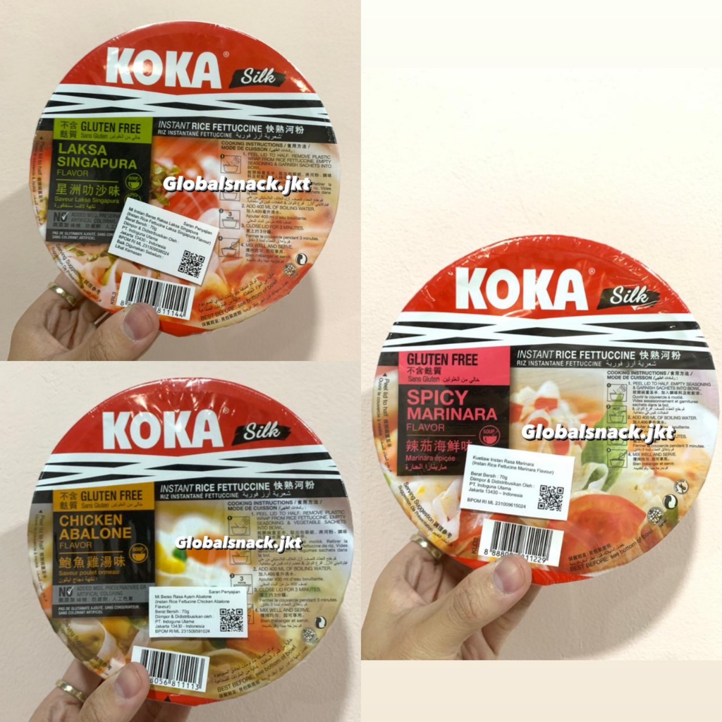 

[CUP] KOKA SILK GLUTEN FREE INSTANT RICE FETTUCCINE LAKSA SINGAPORE / SPICY MARINARA / CHICKEN ABALONE