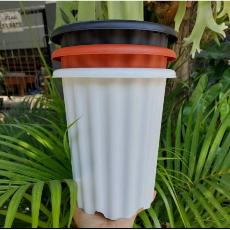 Pot swiss 18 warna, pot bunga tinggi model yogap, aglonema