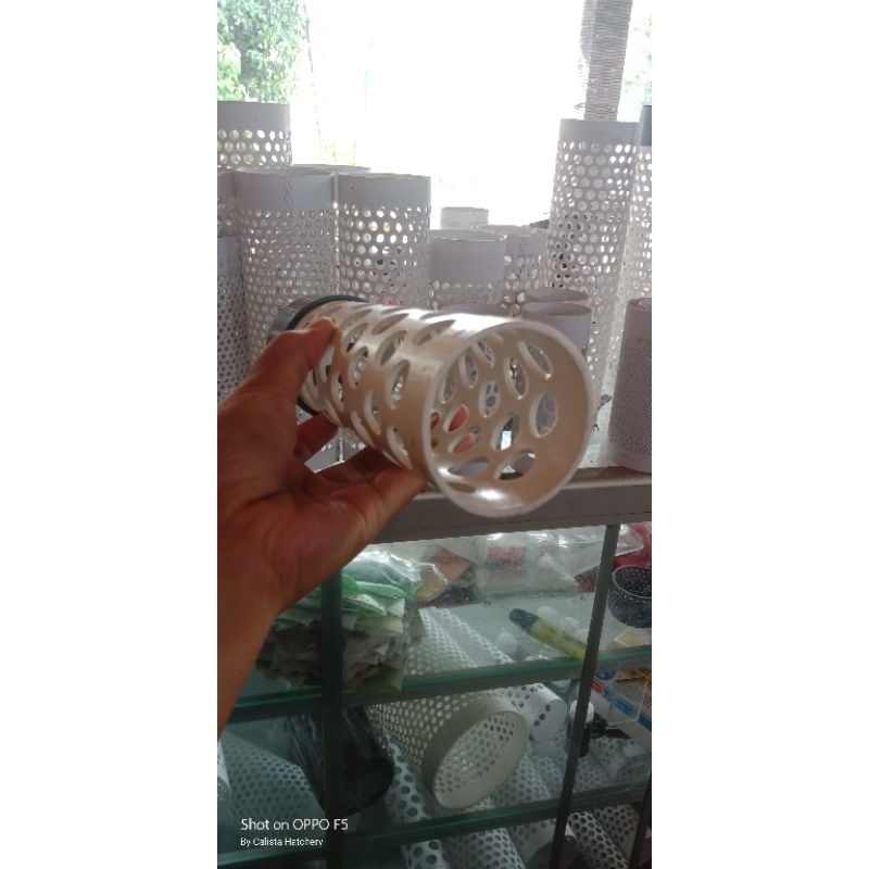 Filter kolam paralon 2inch AW panjang 20cm lubang 16mm