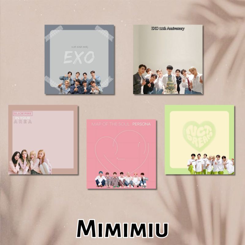 

[Mimimiu] memopad / notepad motif idol kpop grup simple minimalis aesthetic kiyowo