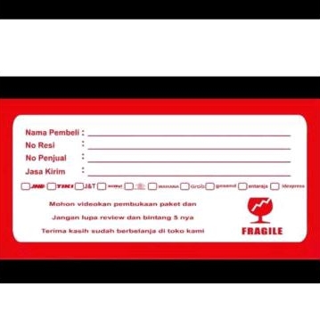 

LABEL RESI PENJUALAN UK 10 X 5 CM QTY 100 PCS