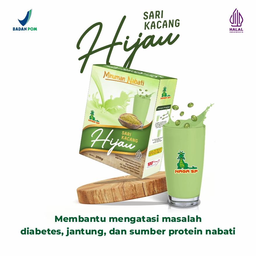 

Sari kacang hijau minuman bubuk 200g kaya serat mineral dan vitamin beli 2 gratis 1