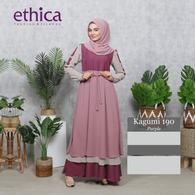 kagumi 190 purple/gamis kagumi/gamis purple/gamis kekinian