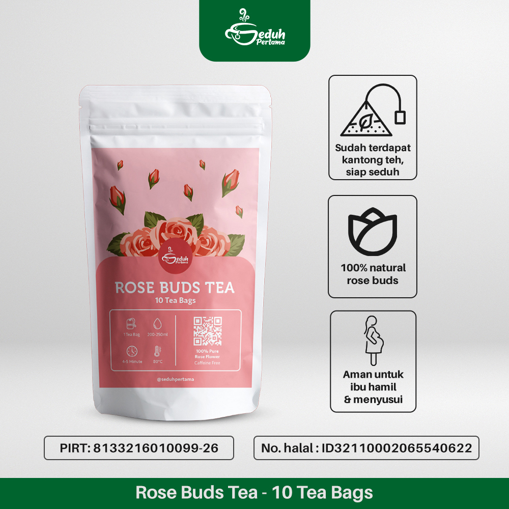 

Seduh Pertama 10 Tea Bag - Rose Buds Tea | Flower Tea Siap Seduh Kemasan Ekonomis Dalam Kantong Teh