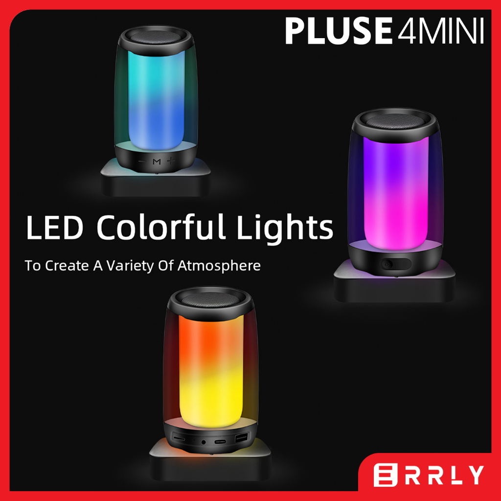 ERRLY Speaker Bluetooth PLUSE 4 Mini Speaker Mini Speaker Bluetooth Mini ERRLY Pluse4 Mini Speaker M