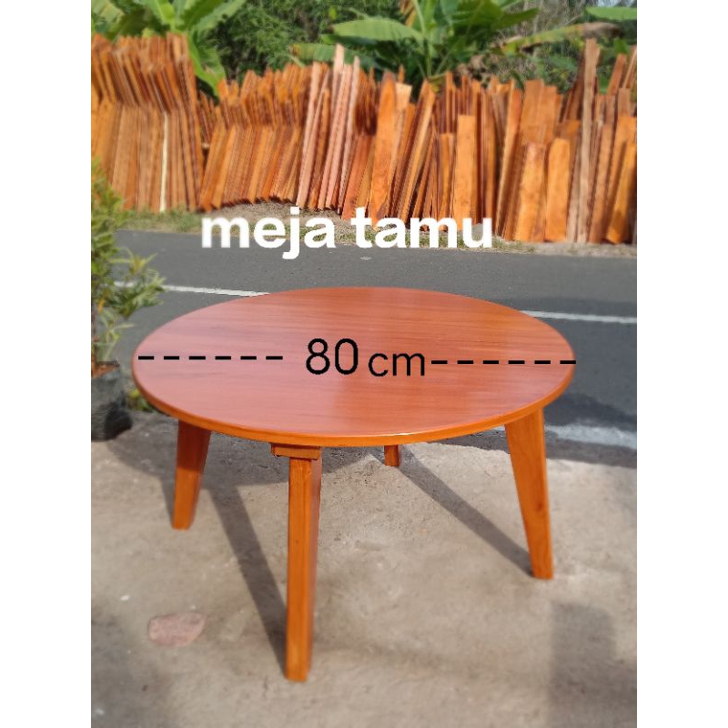 Meja tamu bulat 80*T 40 cm