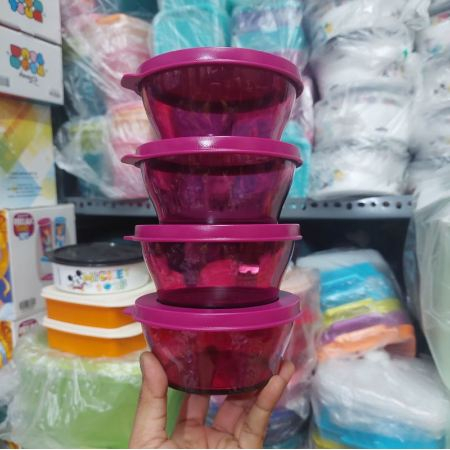 PROMO CUCI GUDANG HARGA SUPER MURAH!!!! clear bowl Tupperware 290ml ungu mangkok piring tempat makan