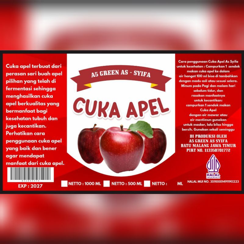 

CUKA APEL 10 LITER