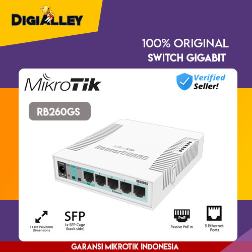 Mikrotik RB260GS Switch Gigabit 5 port RB 260GS Ethernet